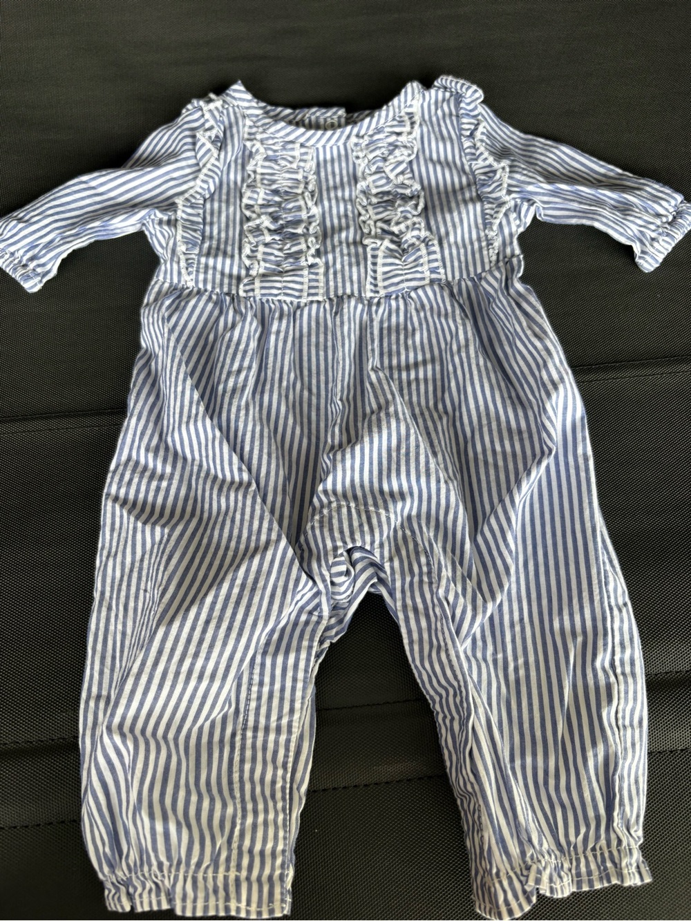 Janie and Jack Striped Romper girls 0-3 months